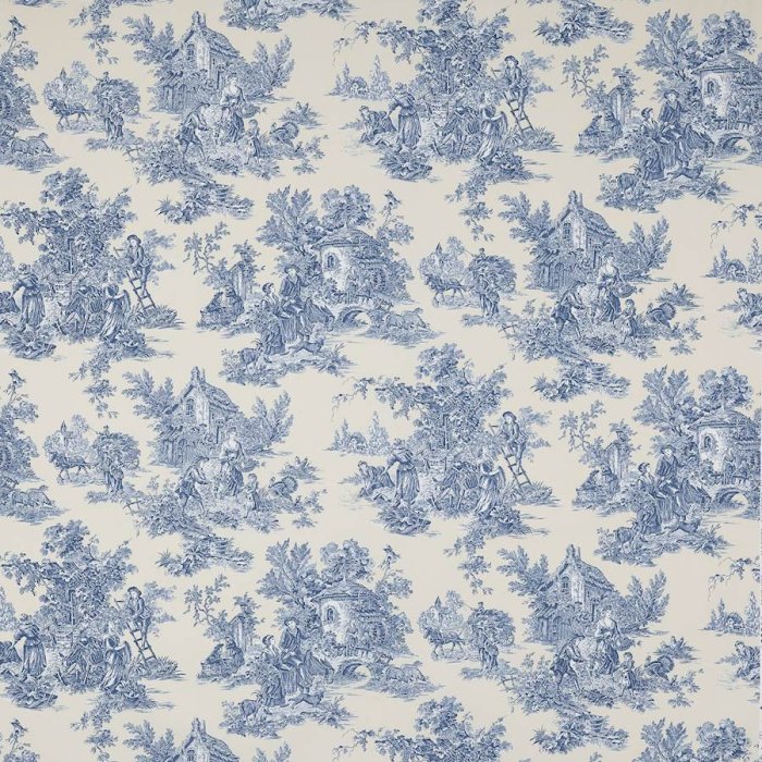 Manuel Canovas Campagne Stoff in Saphir