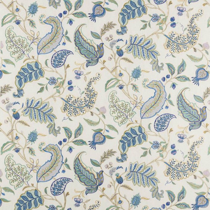 Manuel Canovas Colombe Stoff in Bleu de Chine