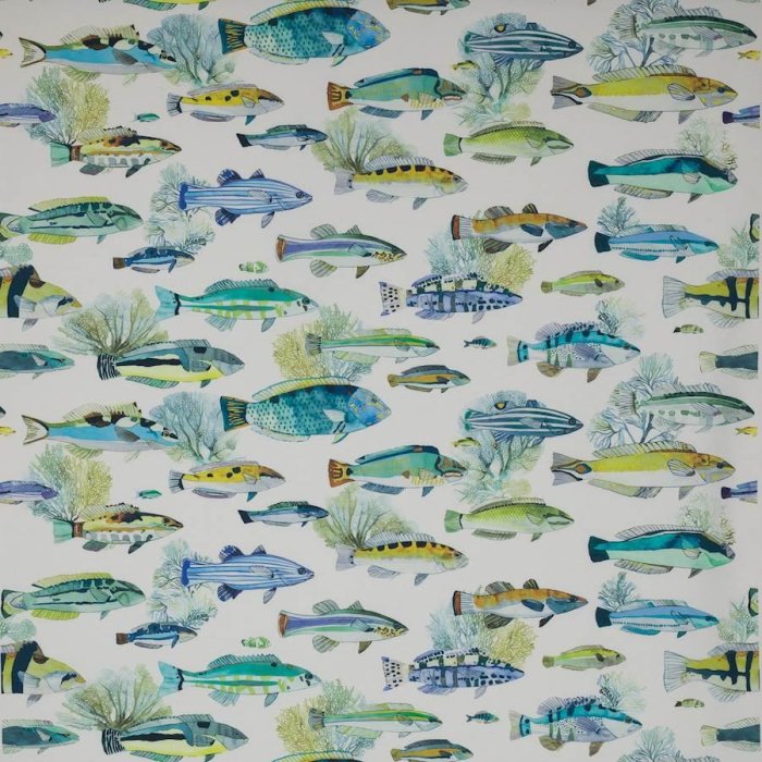 Fidji Aqua – Stoff von Manuel Canovas