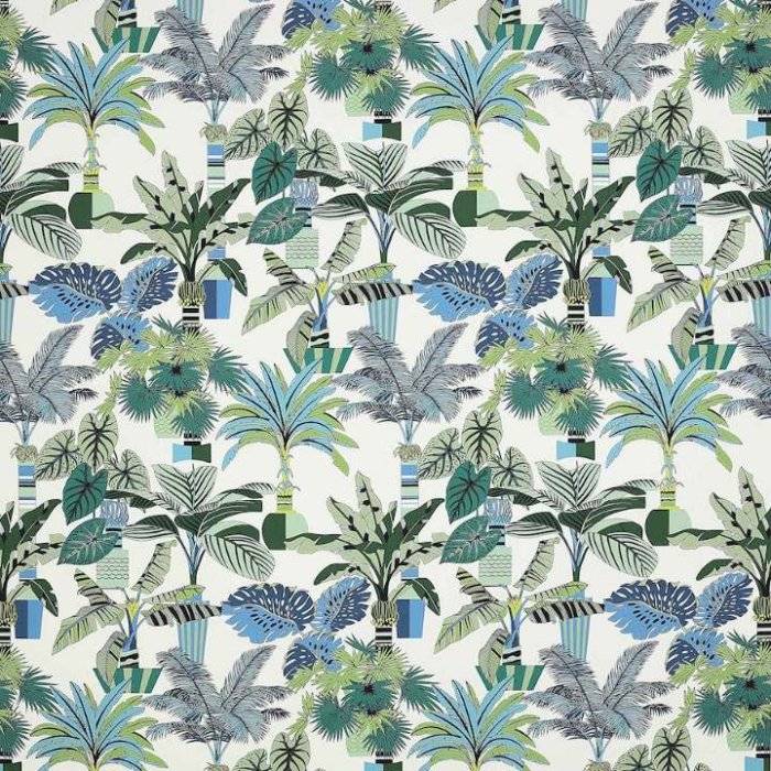 Manuel Canovas Florida Stoff in Marine