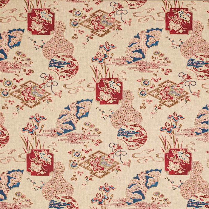Manuel Canovas Imari Stoff in Carmin