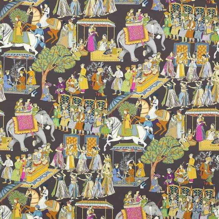 Manuel Canovas Kalinda Stoff in Paon