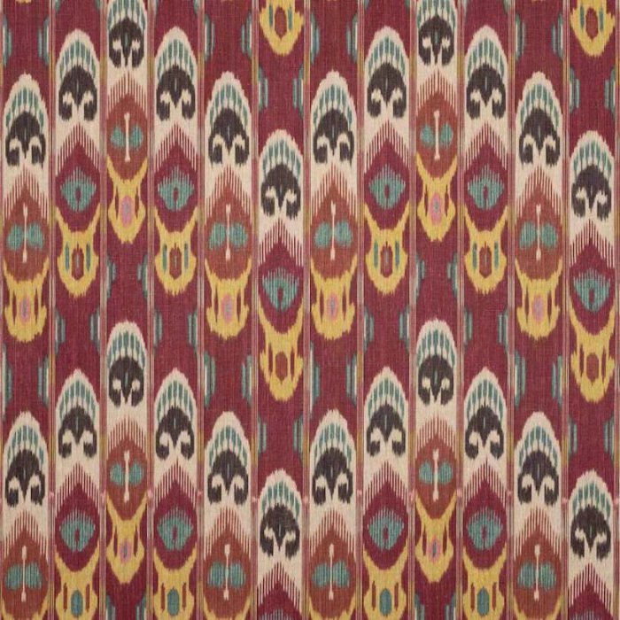 Manuel Canovas Kerala Leinenstoff in Cerise