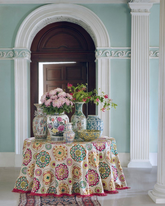 Runde Tischdecke aus Manuel Canovas Margaux