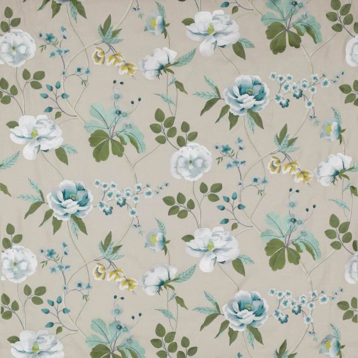 Manuel Canovas Talmont Leinenstoff in Jade