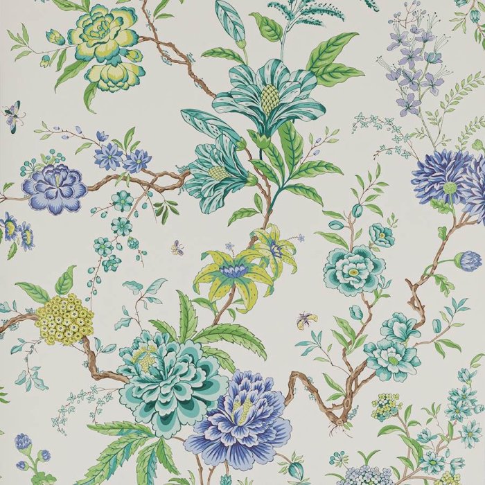 Beauchamp Tapete von Manuel Canovas in Vert d'Eau