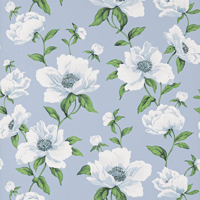 Bianca Tapete von Manuel Canovas in Celeste