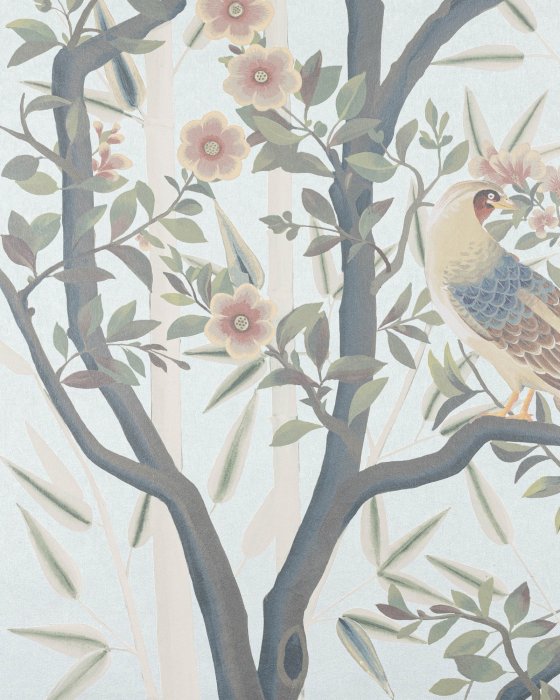 La Voliere Aqua – Tapete von Manuel Canovas