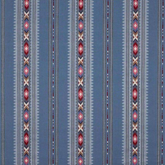 Manuel Canovas Tikal Leinenstoff in Azur