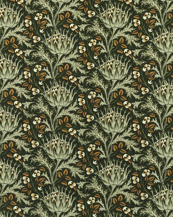 Artichoke Velvet Tump – Stoff von Morris & Co.