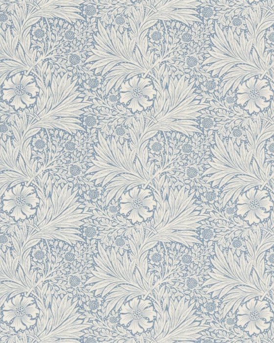 Marigold China Blue/Ivory – Stoff von Morris & Co.