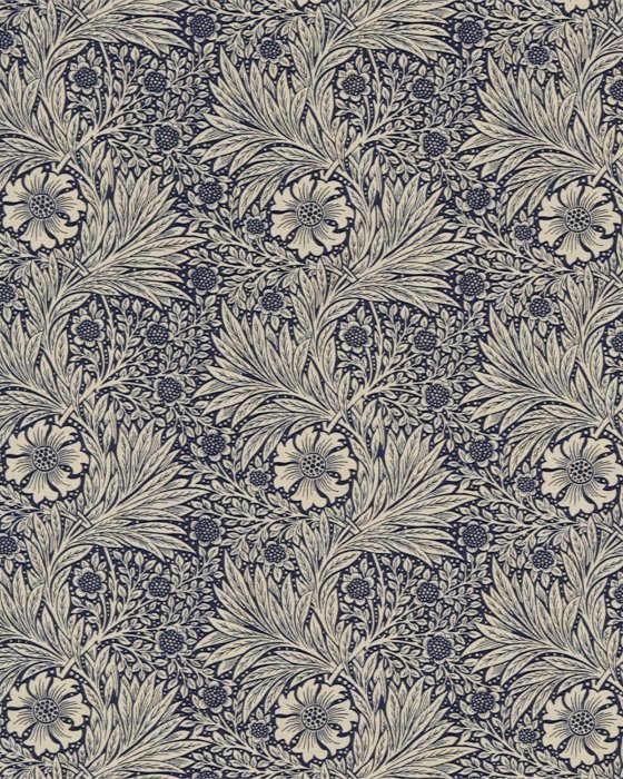 Marigold Indigo/Linen – Stoff von Morris & Co.