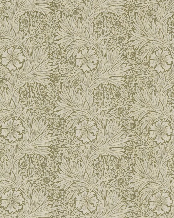 Marigold Olive/Linen – Stoff von Morris & Co.