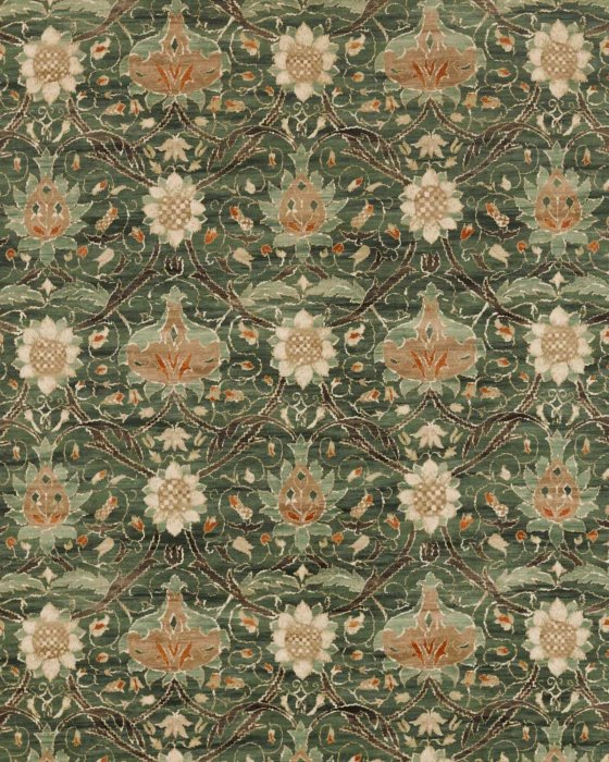 Montreal Velvet Forest/Teal – Stoff von Morris & Co.