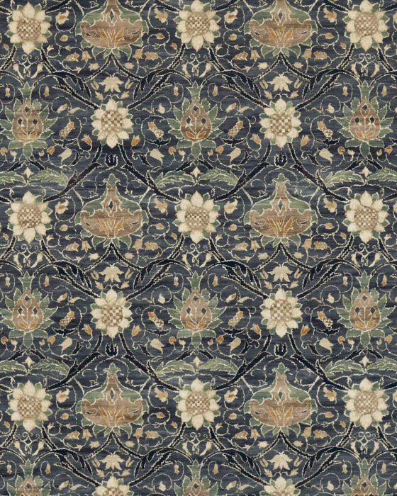 Montreal Velvet Indigo/Slate – Stoff von Morris & Co.