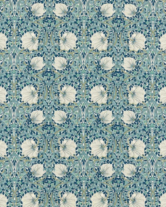 Pimpernel Cobalt/Mineral – Stoff von Morris & Co.