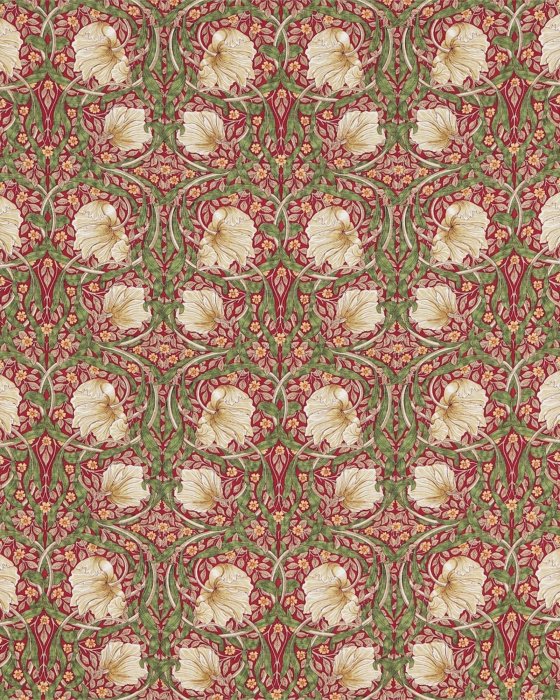 Pimpernel Red/Thyme – Stoff von Morris & Co.