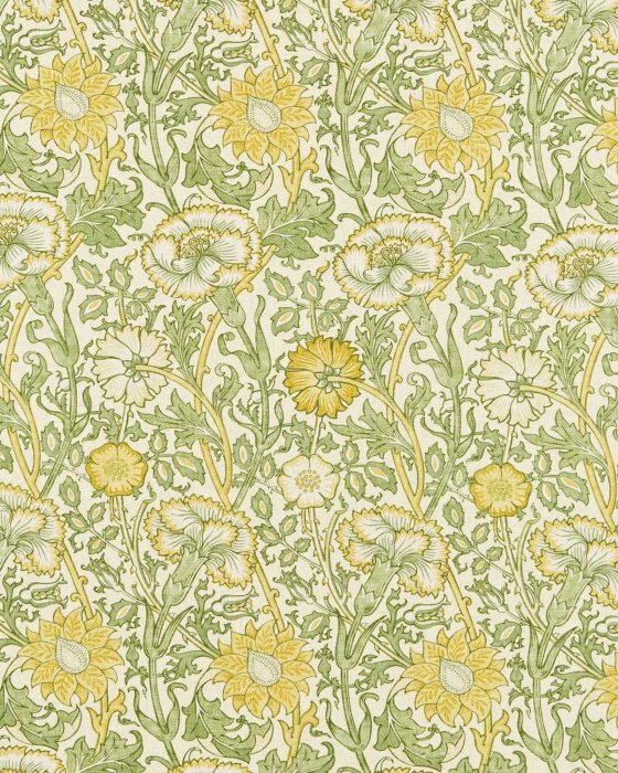Pink & Rose Cowslip/Fennel – Stoff von Morris & Co.