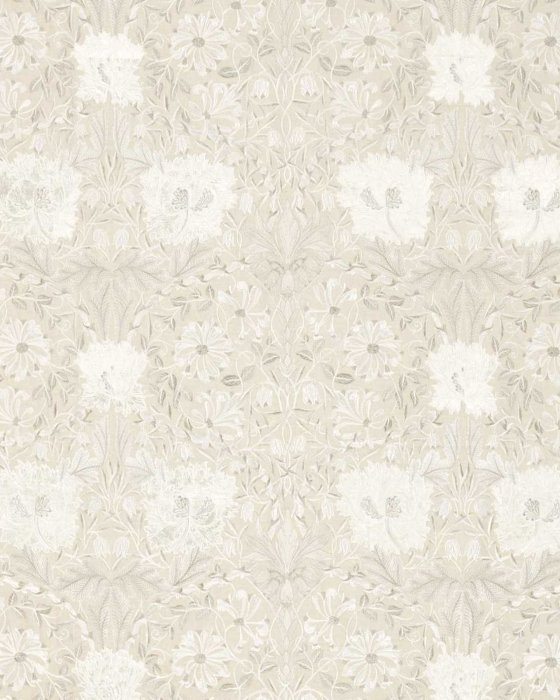 Pure Honeysuckle & Tulip Embroidery Linen – Stoff von Morris & Co.