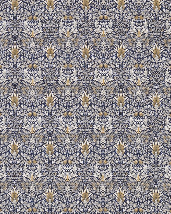 Snakeshead Indigo/Hemp – Stoff von Morris & Co.