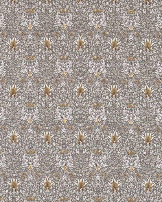 Snakeshead Pewter/Gold – Stoff von Morris & Co.