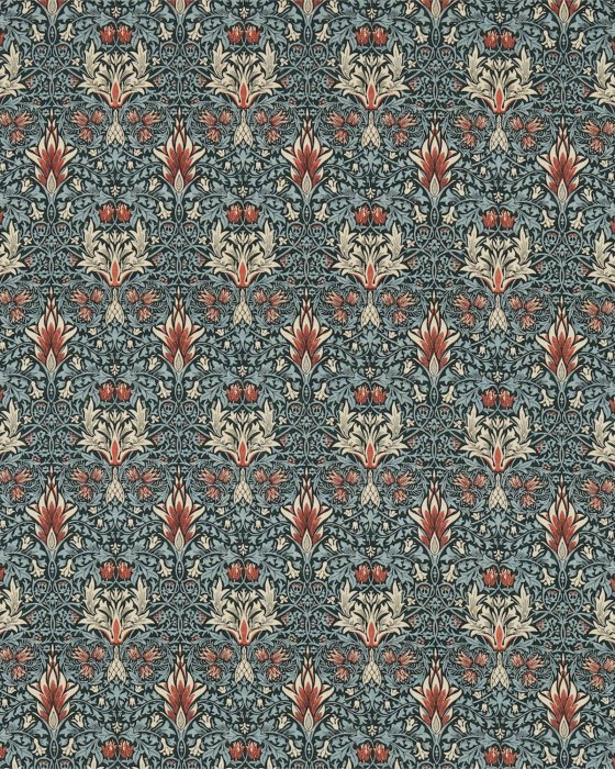 Snakeshead Thistle/Russet – Stoff von Morris & Co.