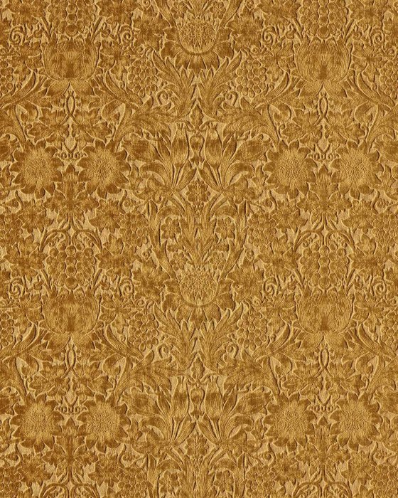 Sunflower Caffoy Velvet Sussex Rush – Stoff von Morris & Co.