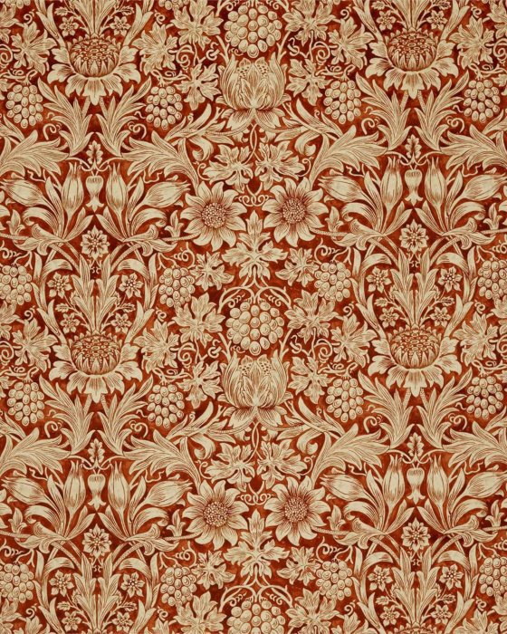Sunflower Velvet Saffron/Vellum – Stoff von Morris & Co.