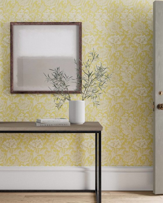 Chrysanthemum Toile Tapete von Morris & Co. – Ambiente