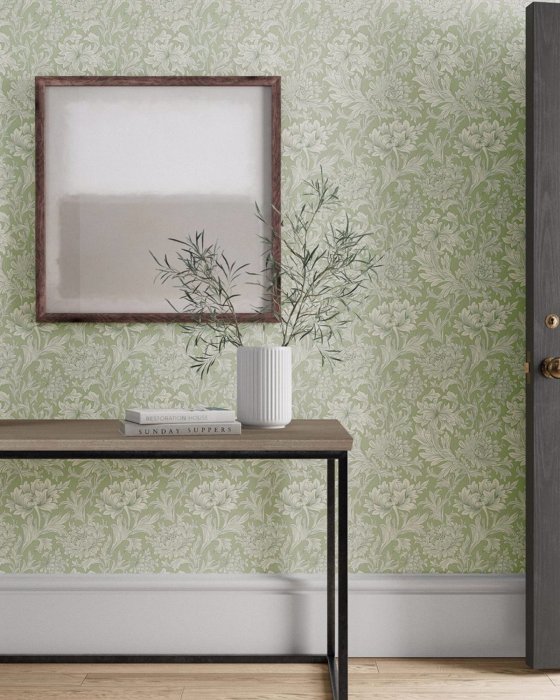 Chrysanthemum Toile Tapete von Morris & Co. – Ambiente