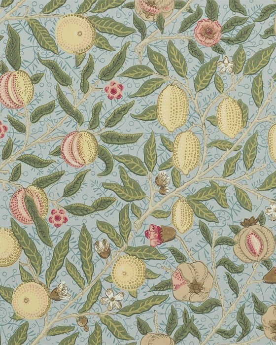 Fruit Slate/Thyme – Tapete von Morris & Co.