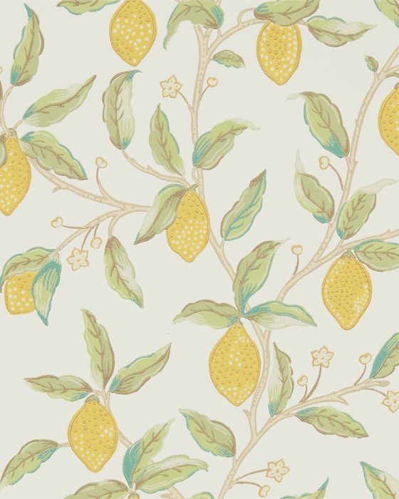 Lemon Tree Bay Leaf – Tapete von Morris & Co.
