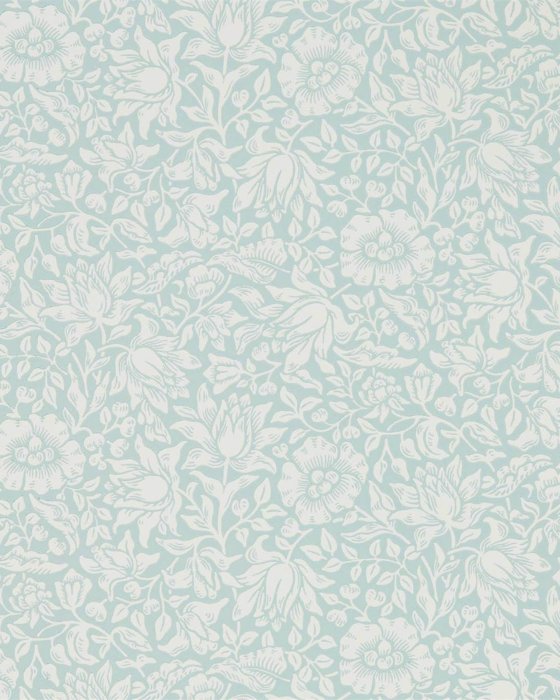 Mallow Chalk Duck Egg – Tapete von Morris & Co.
