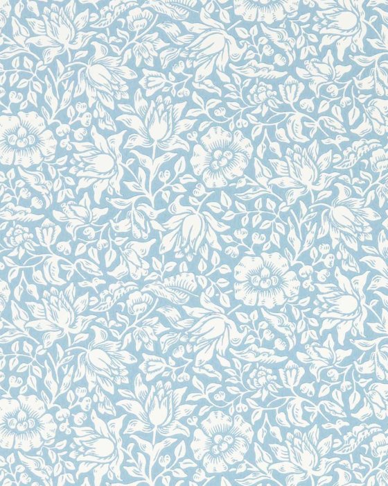 Mallow Powder Blue – Tapete von Morris & Co.
