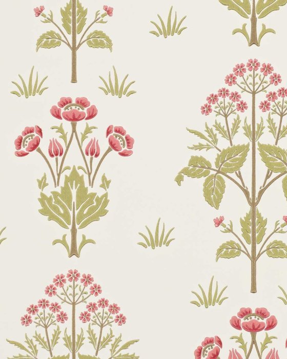 Meadow Sweet Rose/Olive – Tapete von Morris & Co.