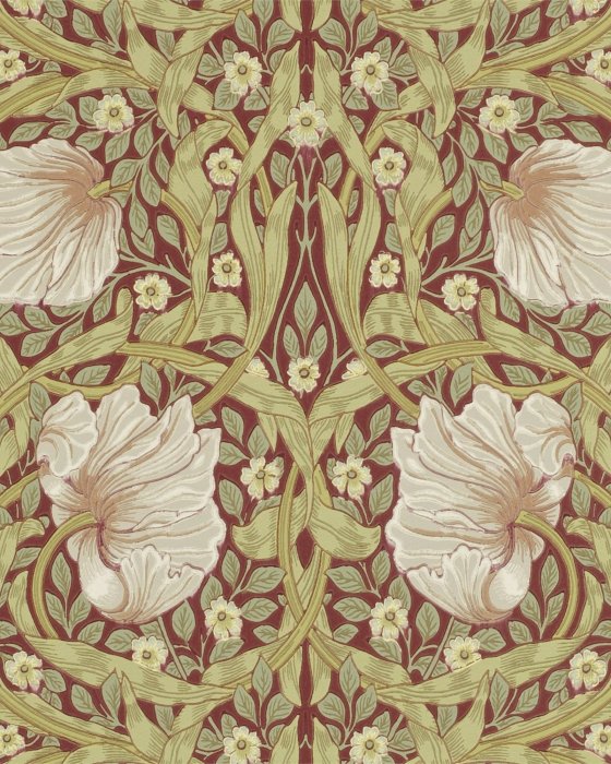 Pimpernel Brick/Olive – Tapete von Morris & Co.