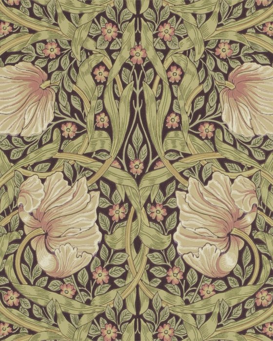 Pimpernel Bullrush/Russet – Tapete von Morris & Co.