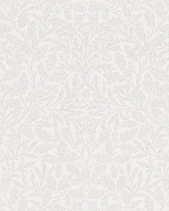 Pure Acorn Chalk/Silver – Tapete von Morris & Co.