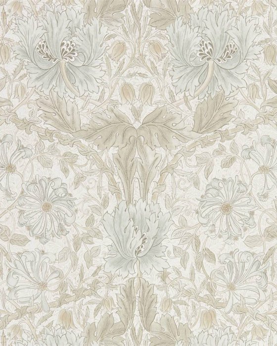 Pure Honeysuckle & Tulip Linen – Tapete von Morris & Co.