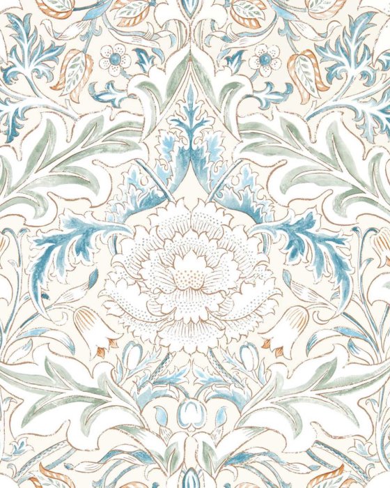 Simply Severn Bayleaf/Annatto – Tapete von Morris & Co.