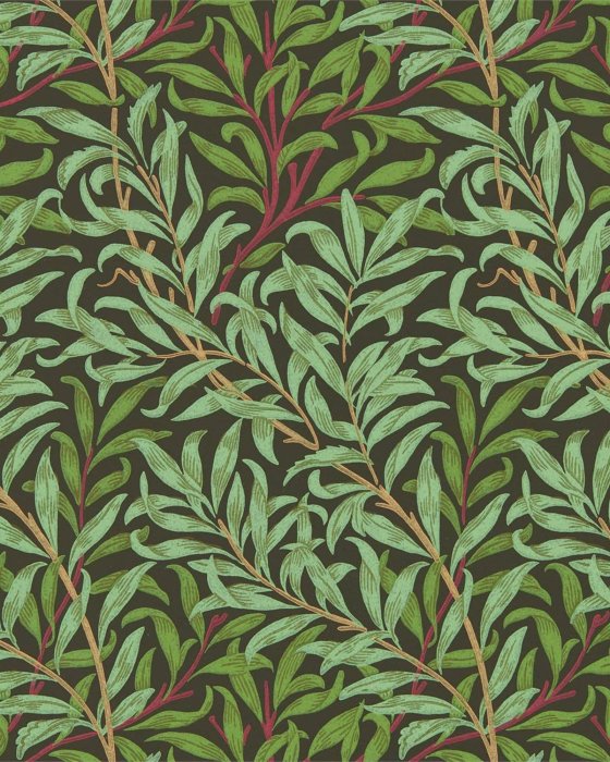 Willow Boughs Bitter Chocolate – Tapete von Morris & Co.