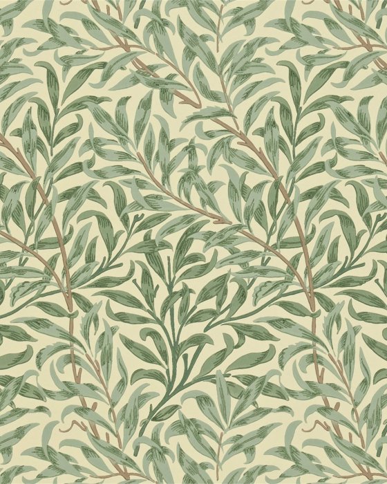 Willow Boughs Green – Tapete von Morris & Co.