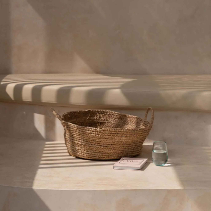 Raffia Basket — flache Körbe