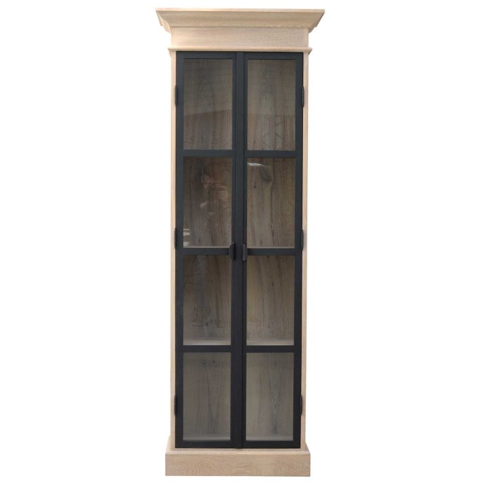 Vitrine Trocadero aus Eiche mit Glastüren, Frontansicht
