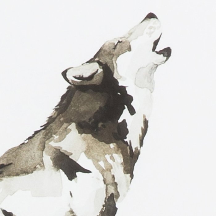 Aquarell Wolf aus dem Set Watercolor Woodlands, Detail